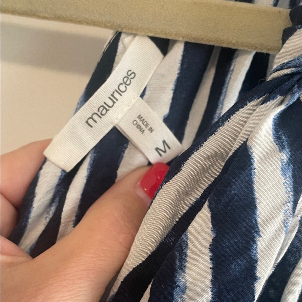 Maurices Navy and White One-Shoulder Dress - Picture 7 of 8